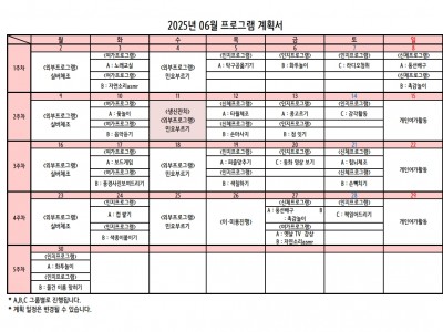 25년 06월 프로그램 계획서
